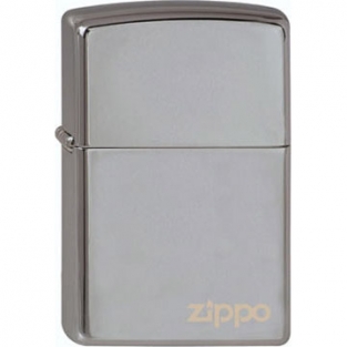 Zippo regular black ice met Zippo logo